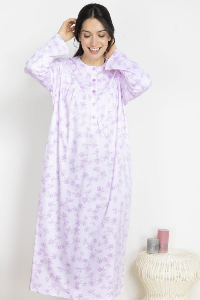 Maison Solfin - Chemise de nuit imprimée en coton Made in France| B.Solfin