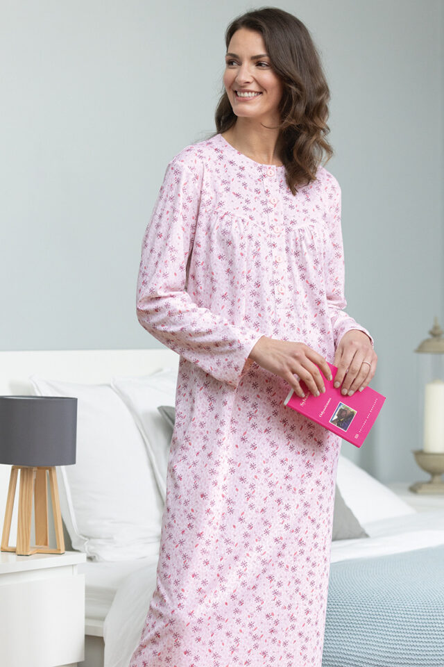 Maison Solfin - Chemise de nuit imprimée en coton Made in France| B.Solfin