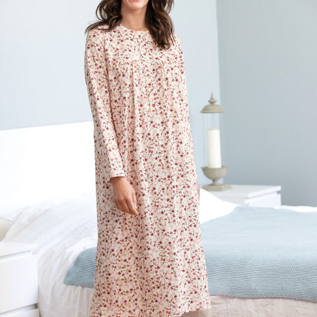 Maison Solfin - Chemise de nuit imprimée en coton Made in France| B.Solfin