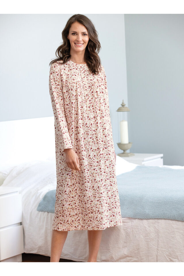 Maison Solfin - Chemise de nuit imprimée en coton Made in France| B.Solfin