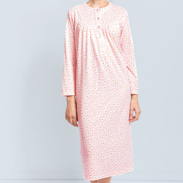 Maison Solfin - Chemise de nuit en coton manches longues Made in France| B.Solfin