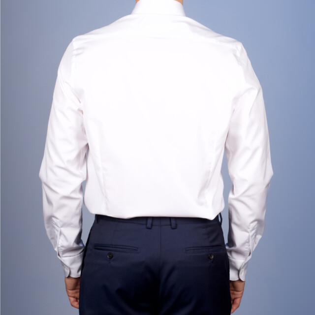 - Chemise Gorge Cachée - Popeline Double Retors - Col Français