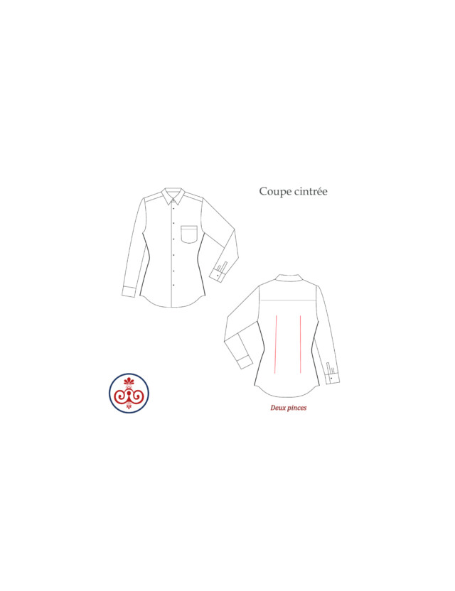 - Chemise Cérémonie - Popeline Double Retors - Col Cassé & Poignets Mousquetaires