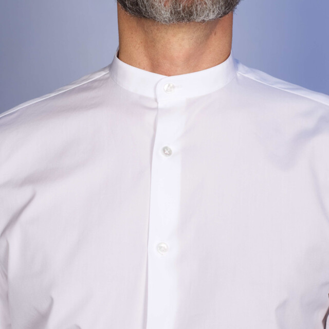- Chemise Popeline Double Retors - Col Officier