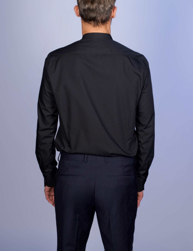 - Chemise Popeline Double Retors - Col Officier