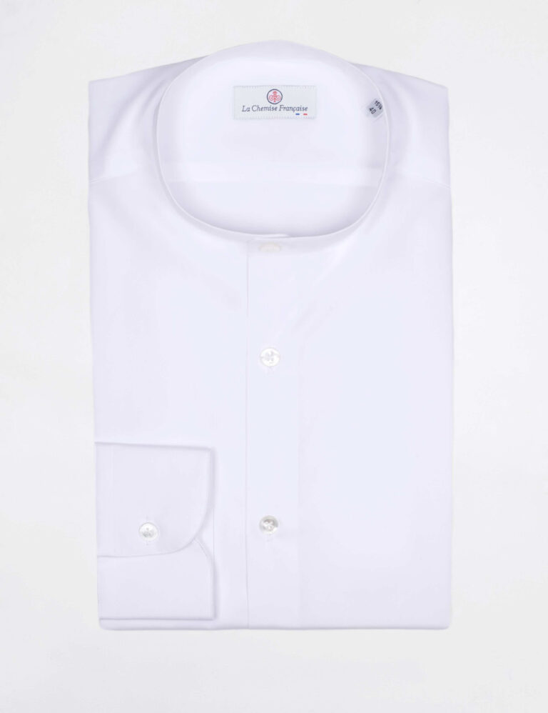 - Chemise Popeline Double Retors - Col Officier