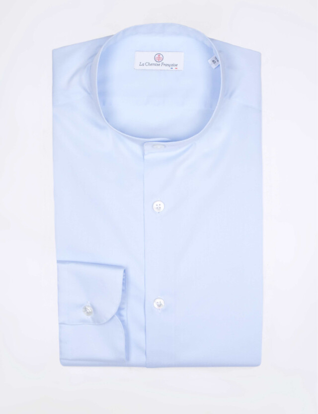 - Chemise Popeline Double Retors - Col Officier