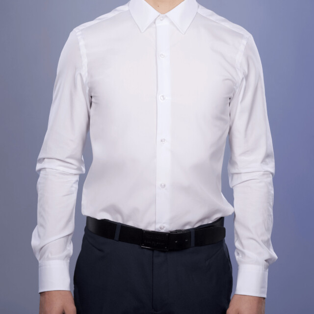 - Chemise Popeline Double Retors - Petit Col Français