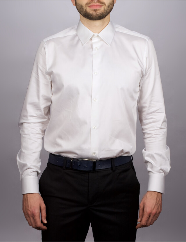 - Chemise Popeline Double Retors - Petit Col Français