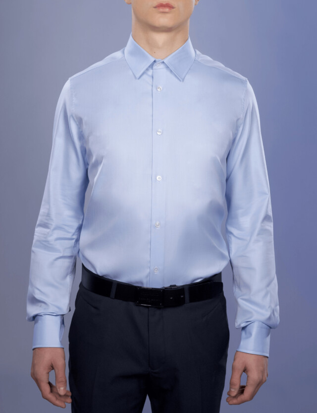 - Chemise Twill Fin Luxe - Col Français