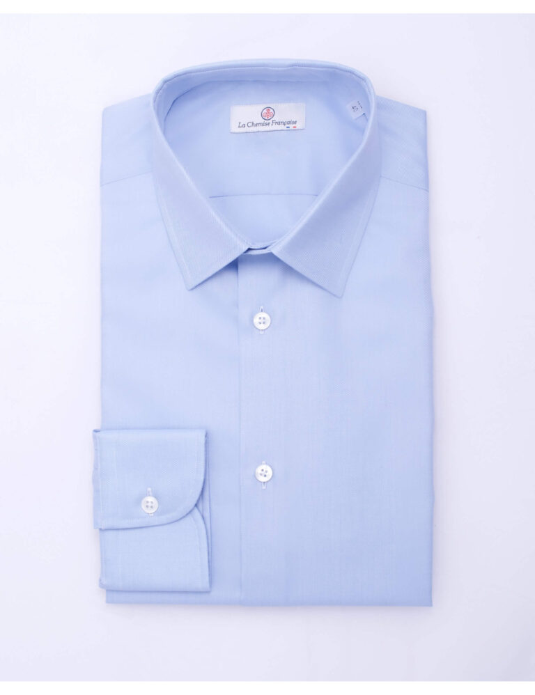 - Chemise Twill Fin Luxe - Col Français