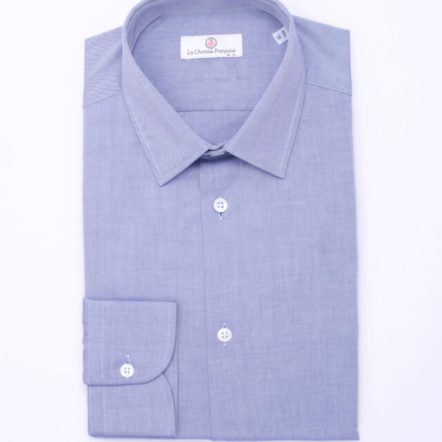 - Chemise Twill Fin Luxe - Petit Col Français
