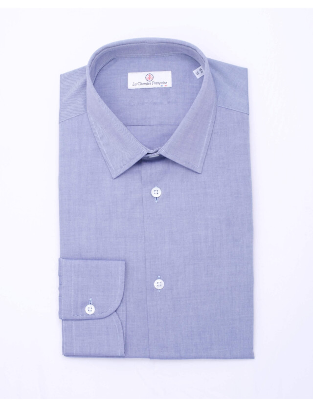 - Chemise Twill Fin Luxe - Petit Col Français