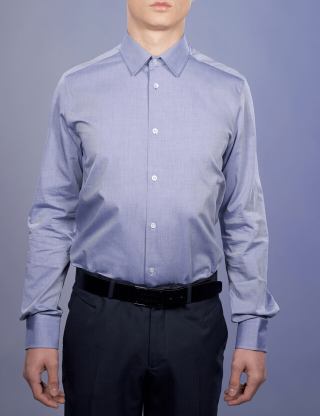 - Chemise Twill Fin Luxe - Petit Col Français