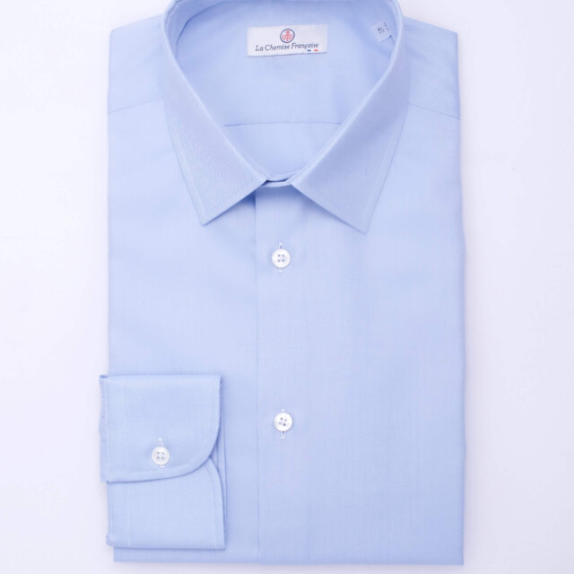 - Chemise Twill Fin Luxe - Petit Col Français