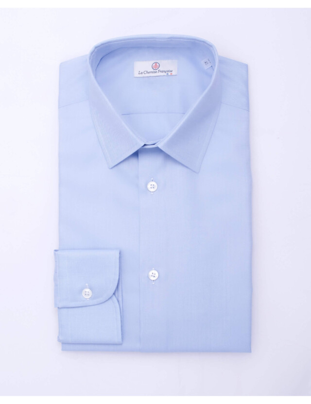 - Chemise Twill Fin Luxe - Petit Col Français