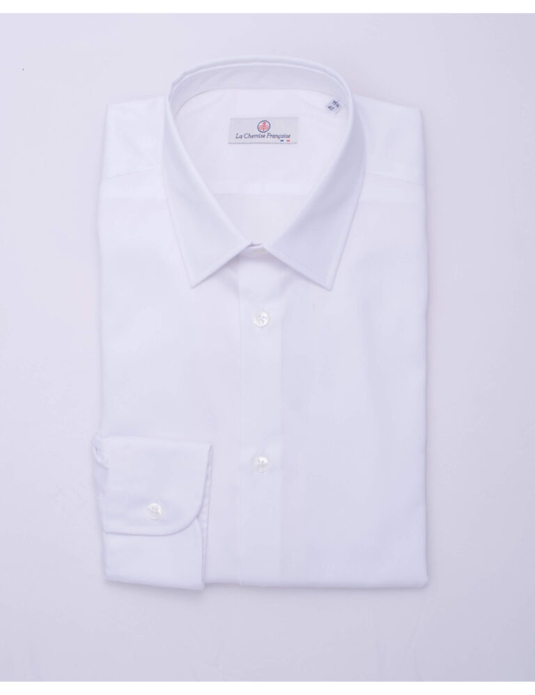 - Chemise Twill Fin Luxe - Petit Col Français