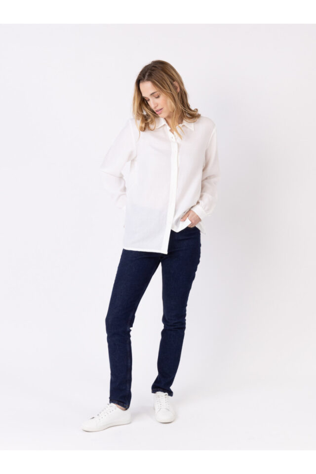 Maison Solfin - Chemisier uni Made in France| B.Solfin