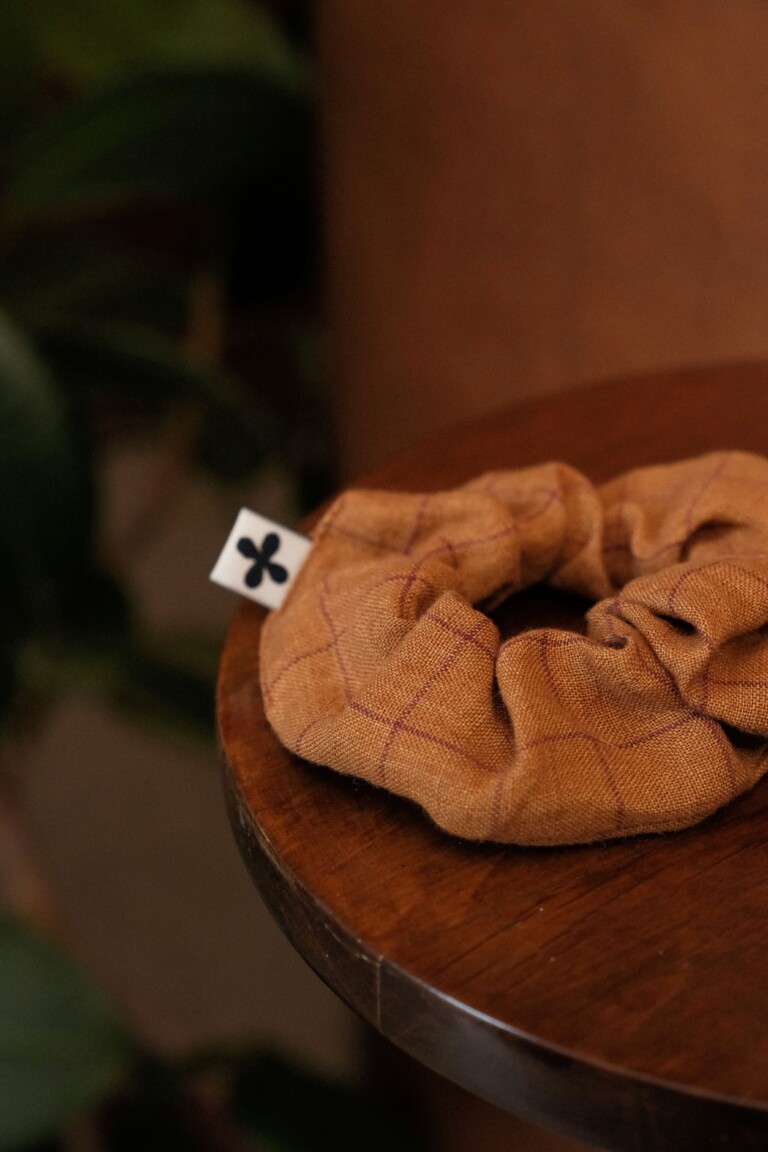 POZÉ - Chouchou en lin - Carreau ocre