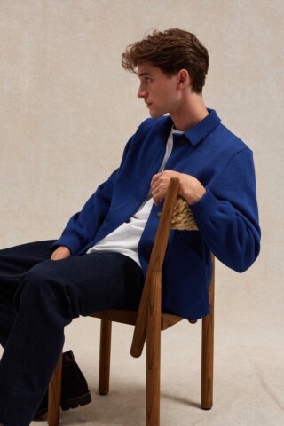 Le Minor - Coach jacket bleu électrique pour homme