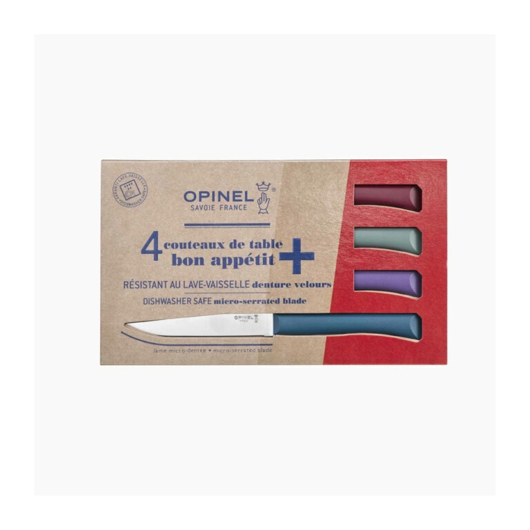 OPINEL - Coffret 4 couteaux OPINEL Bon appétit + polymère - 5 coloris