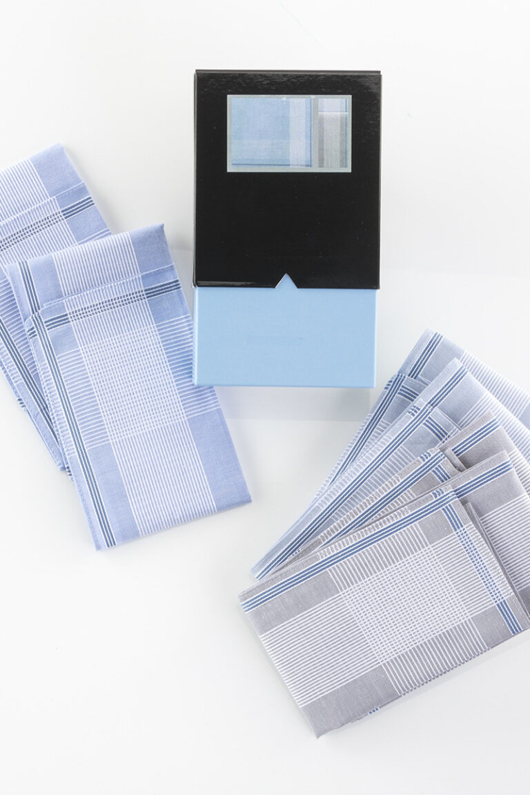 Maison Solfin - Coffret de 6 mouchoirs homme Made in France| B.Solfin