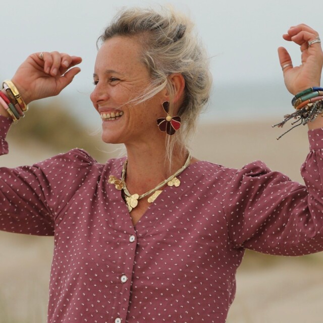 Quintessence - Collier Crépuscule – Feuilles dorées