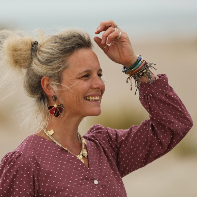 Quintessence - Collier Crépuscule – Feuilles dorées