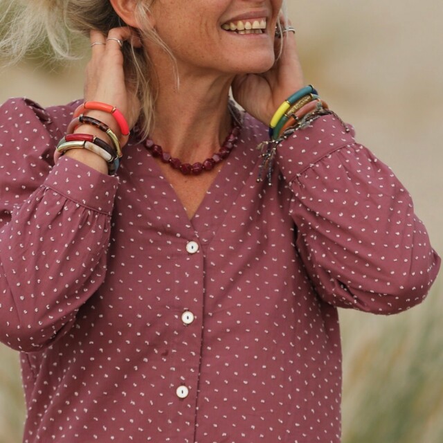 Quintessence - Collier Météore – Grenat & Doré