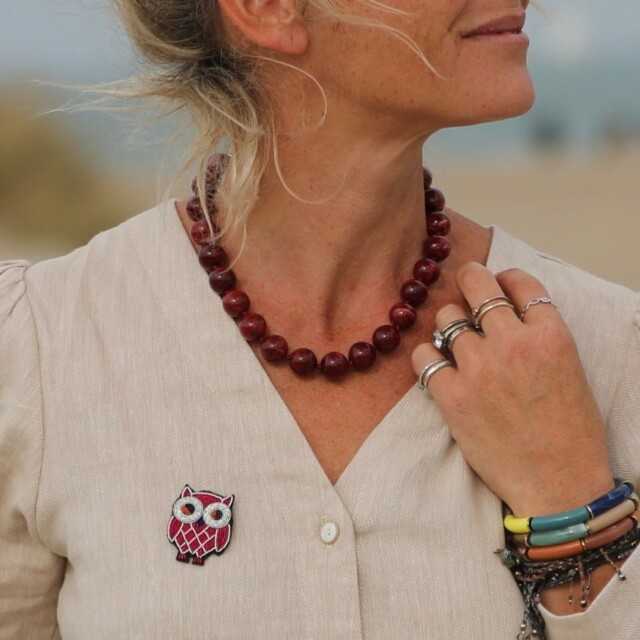 Quintessence - Collier Silice – Résine & éclat minéral