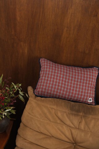 POZÉ - Housse de coussin en lin 50 x 35 cm – Carreau écossais