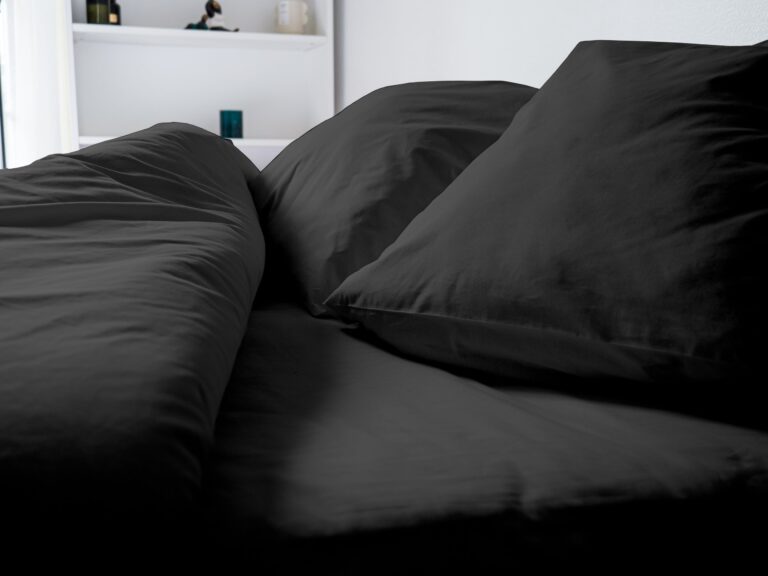Dejorine - Drap housse en Percale de coton - Gris anthracite – 200x200cm / Bonnet 30cm