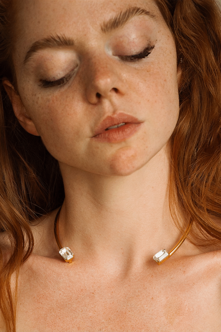 Collier jonc avec cristal Swarovski