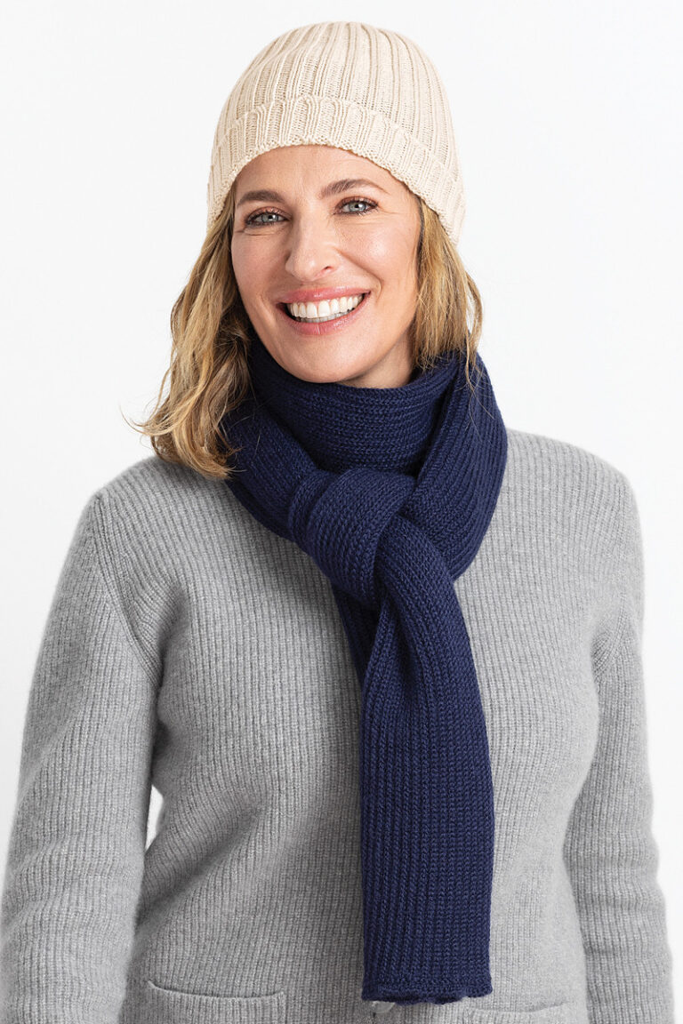 Maison Solfin - Echarpe mohair maille perlée Made in France| B.Solfin