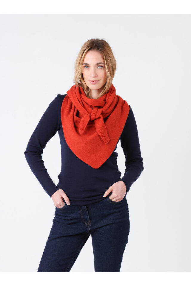 Maison Solfin - Écharpe femme en pointe en laine Made in France| B.Solfin