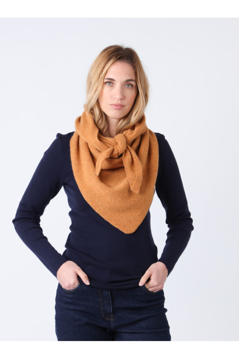 Maison Solfin - Écharpe femme en pointe en laine Made in France| B.Solfin