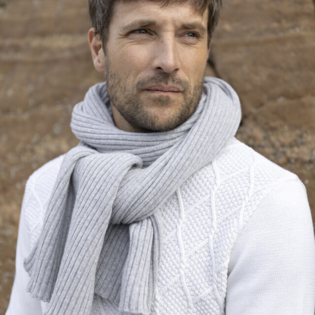 Maison Solfin - Echarpe homme cachemire Made in France| B.Solfin