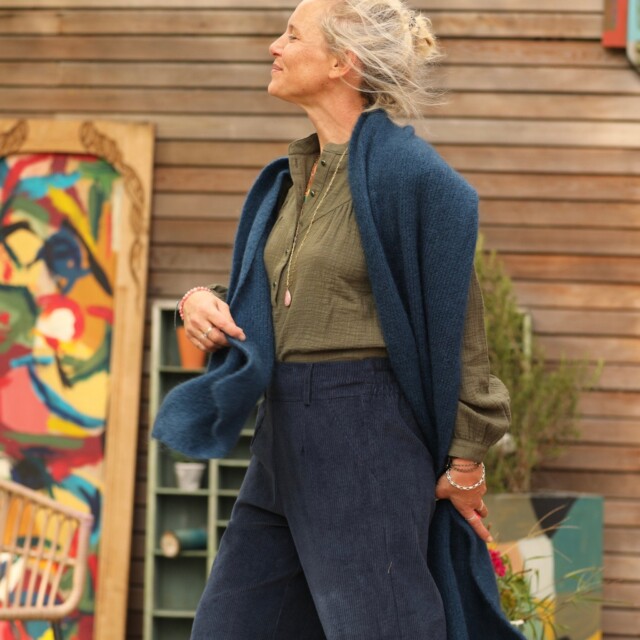 Quintessence - Echarpe Véra - Bleu nuit