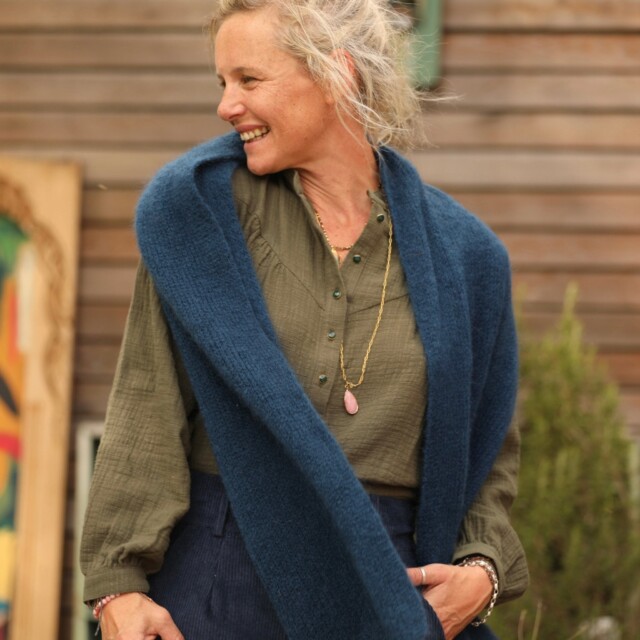 Quintessence - Echarpe Véra - Bleu nuit