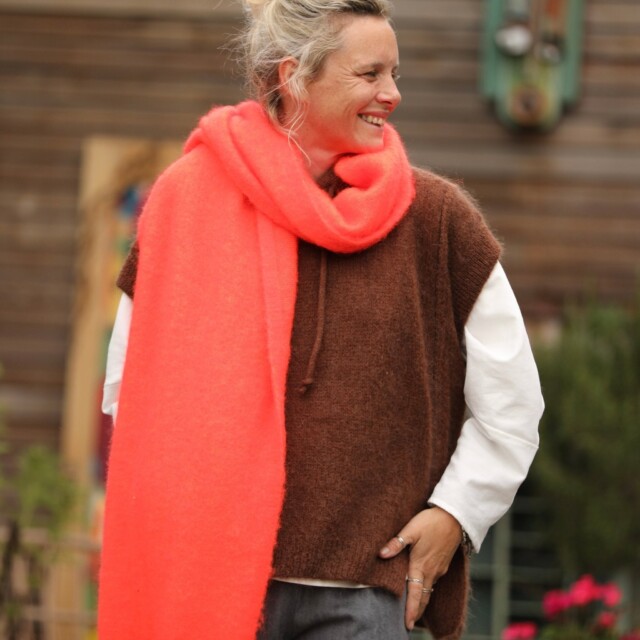 Quintessence - Echarpe Zénia - Orange vif