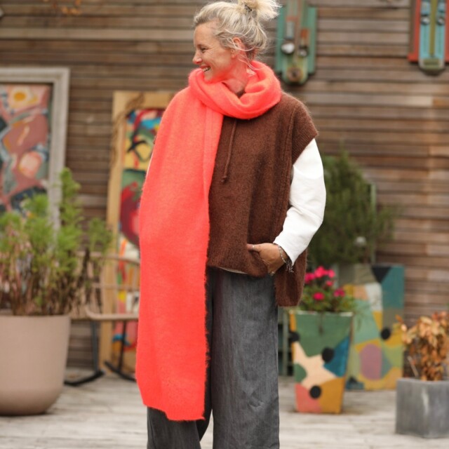 Quintessence - Echarpe Zénia - Orange vif