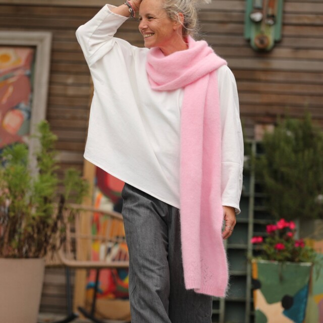 Quintessence - Echarpe Zénia - Rose dragé