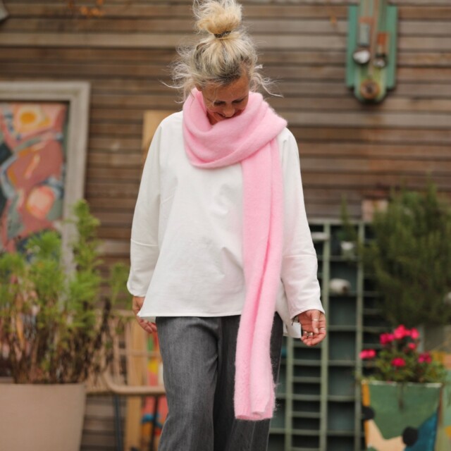 Quintessence - Echarpe Zénia - Rose dragé