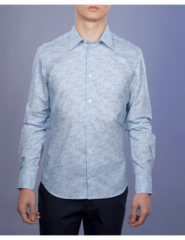 - Chemise Imprimée "Abstraction" - Col Souple