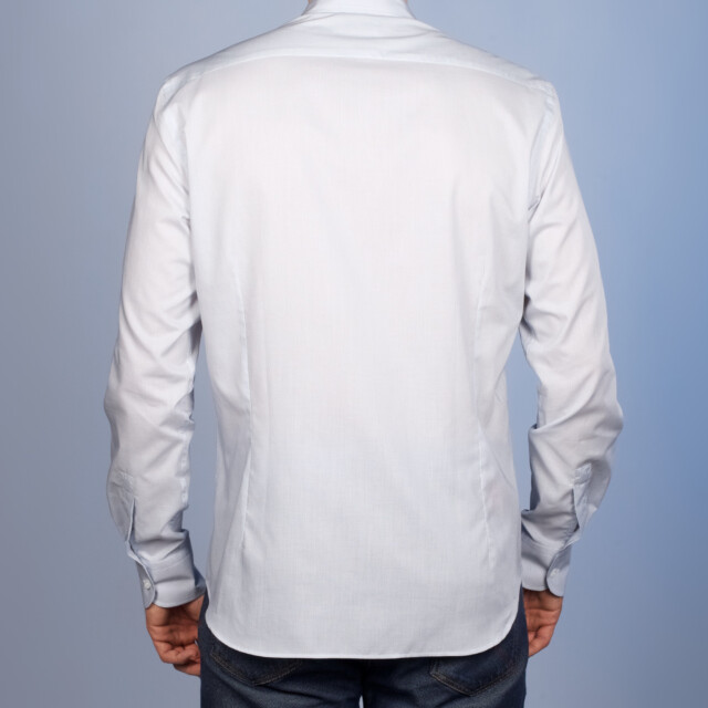 La Chemise Française - Chemise Grise "Fines Bulles" - Col Souple