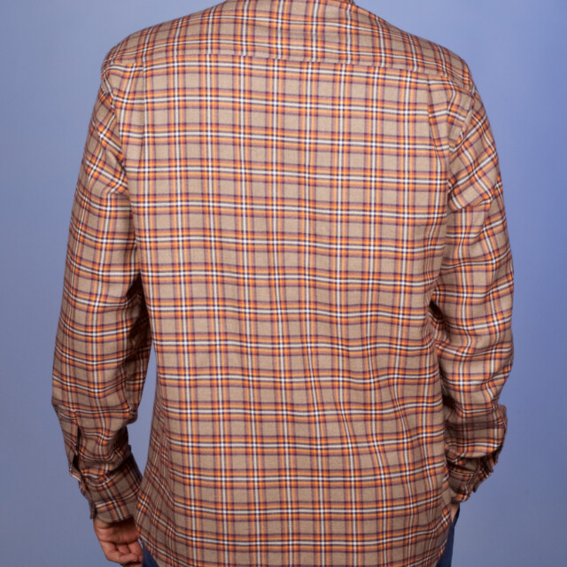 La Chemise Française - Chemise Flanelle Carreaux - Col Boutonné - Coupe Droite