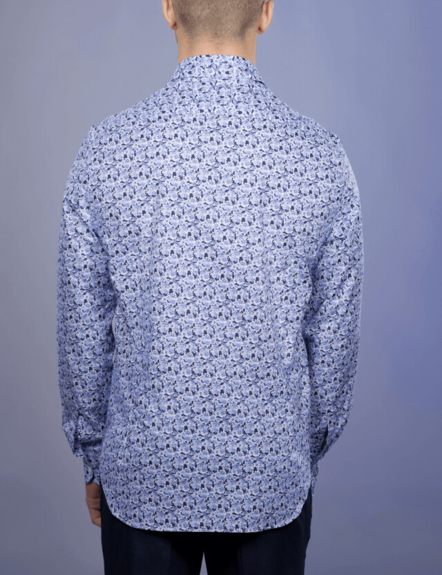 La Chemise Française - Chemise Imprimée "Floraison" - Col Souple - Coupe Ajustée