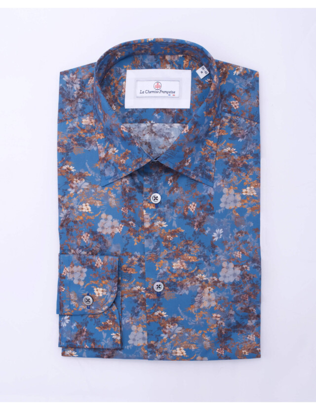 La Chemise Française - Chemise Imprimée "Floraison" - Col Souple - Coupe Ajustée