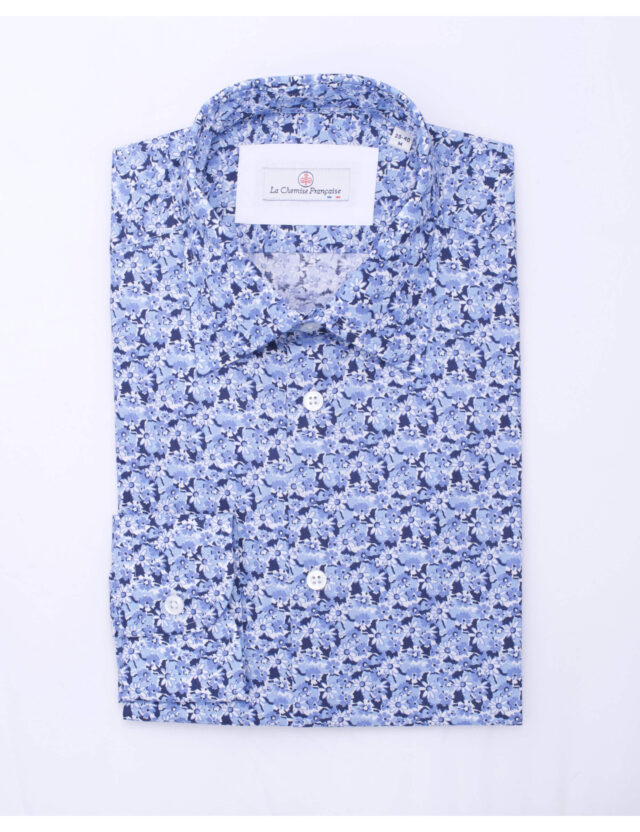 La Chemise Française - Chemise Imprimée “Floraison” – Col Souple – Coupe Ajustée