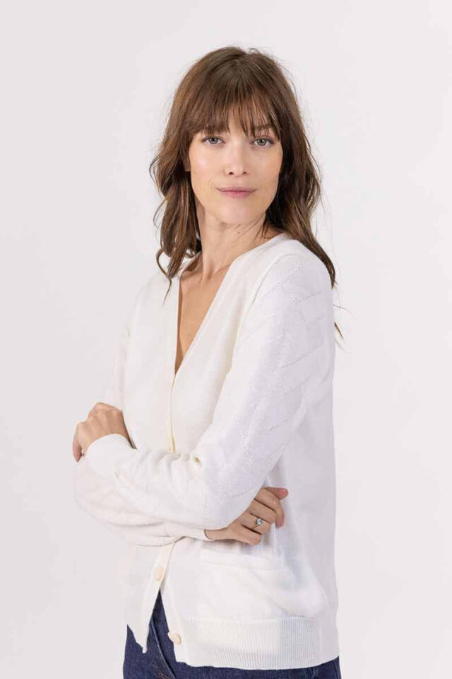 Maison Solfin - Gilet col V en laine Made in France| B.Solfin